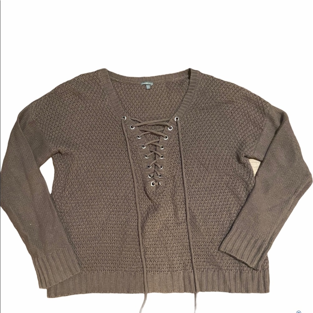 Brown laced sweater
